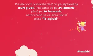 Piesele vor fi publicate de 2 ori pe saptamana (Luni si Joi), incepand de pe 24 Ianuarie, pana pe 20 februarie jpeg