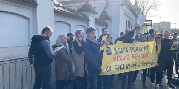 Protest Declic la Palatul Cotroceni  Cer demiterea lui Lucian Bode  Foto Captură video Facebook Declic jpg