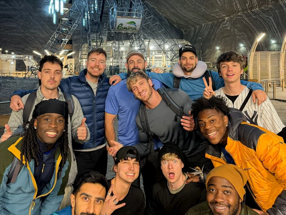 MrBeast alături de mai mulți creatori de conținut au filmat un videoclip la Turda/FOTO: Instagram