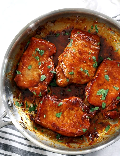 cotlet de porc in sos picant jpeg