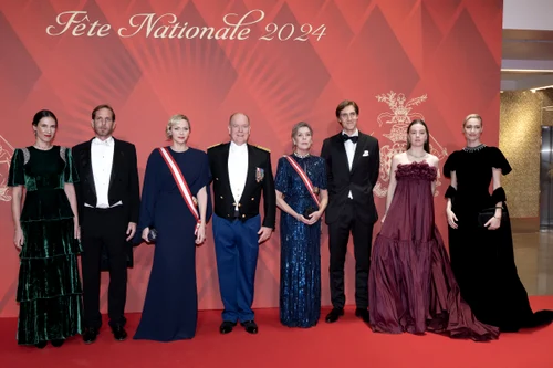 Charlene și Albert de Monaco alături de familia princiară 