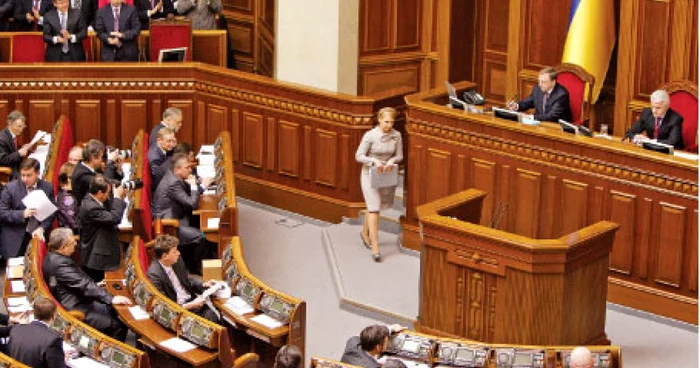 Premierul Iulia Timoşenko a plecat furioasă din Parlamentul ucrainean