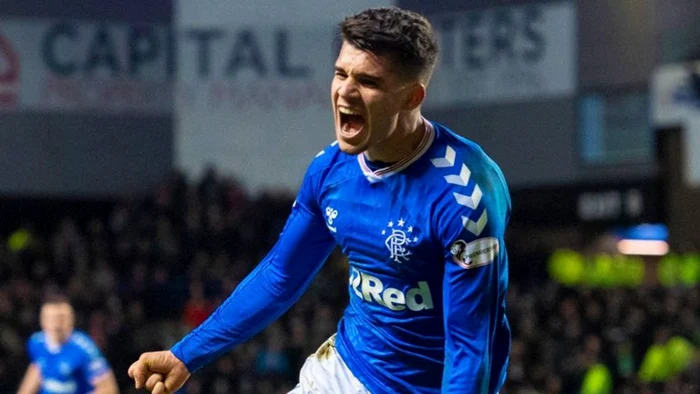 Ianis Hagi a fost în extaz, după golul său de 2-1 în meciul Rangers - Hibernian