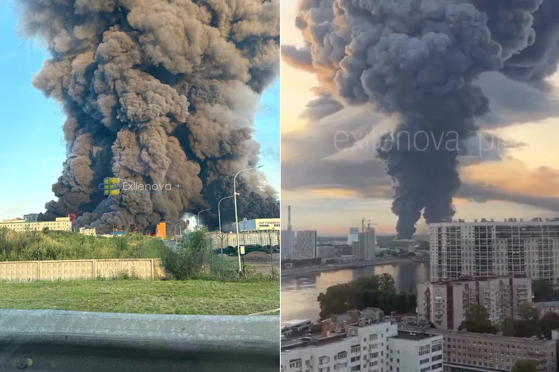 Atacul a provocat un incendiu de proporții FOTO X