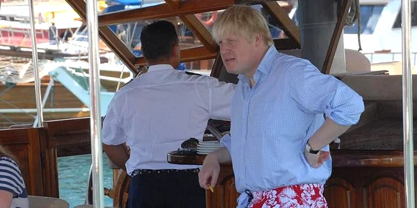 Boris Johnson in vacanta pe insula Mustique FOTO Solarprix via Daily Mail