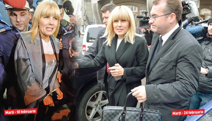 
    Foto stânga- Elena Udrea părăseşte sediul DNA încătuşată. Foto dreapta - Fostul ministru iese liniştită dela întâlnirea cu procurorii şi se duce acasăFoto: Mediafax  