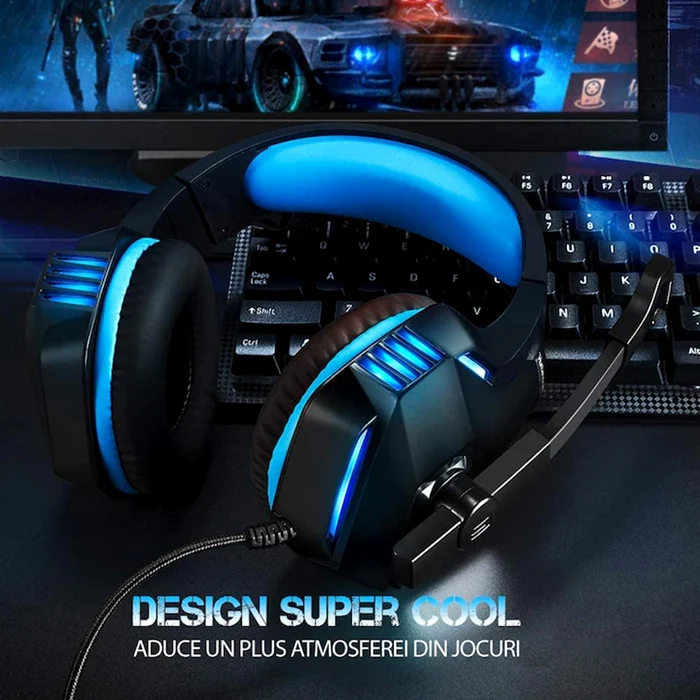 Imagine promoțională pentru căștile de gaming HunterSpider V3 Pro Sursă Foto eMAG jpg