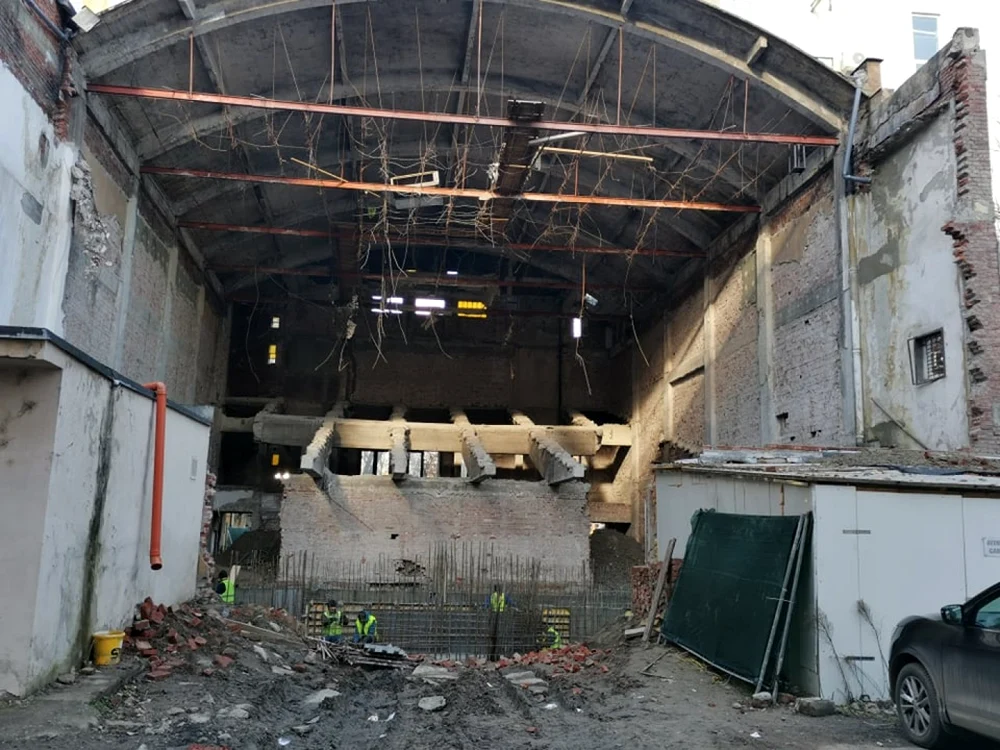 Şantierul cinematografului Studio din Timişoara FOTO Ş.Both