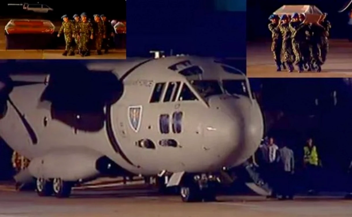 Românii răniți au fost aduși cu două avioane militare însoțiți de 40 de medici și asistente