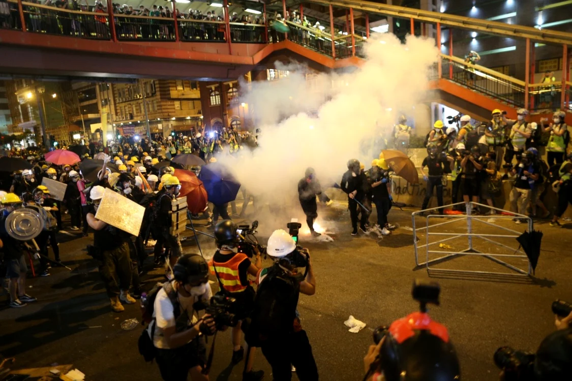 Imagine de la protestele din Hong Kong                                                                                FOTO: EPA-EFE