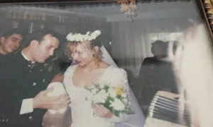 Dana Grecu și soțul ei, Bogdan, în ziua nunții jpeg