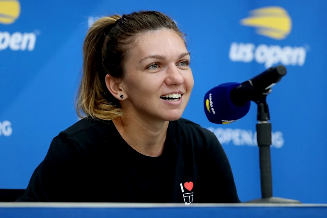 
    Simona a fost relaxată la conferința de presă de dinainte de US Open 2019Foto: Guliver / GettyImages  