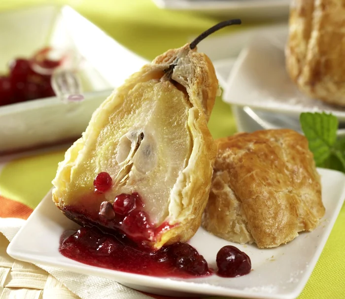 Pear Fritters with Cranberry Sauce jpeg