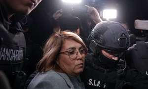 Laura Crișan este adusă la sediul Parchetului de pe lângă Înalta Curte de Casație și Justiție din București. FOTO Inquam Photos / Octav Ganea