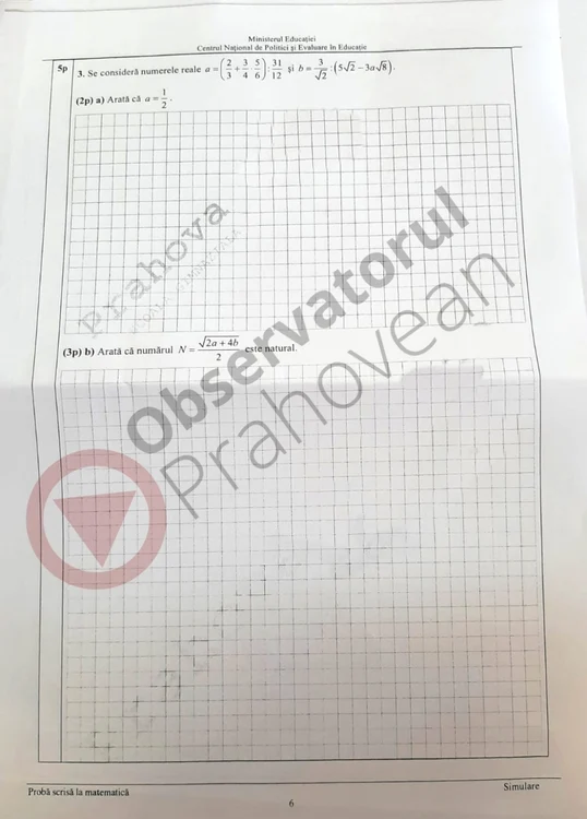 Subiecte Evaluare Naţionala