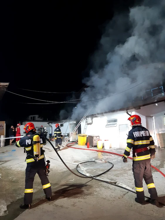 Incendiu izbucnit în incinta unui ștrand din Vâlcea / FOTO ISU Vâlcea