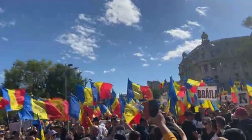 Protestatarii au blocat circulația în centrul Capitalei FOTO Captură Video / Facebook 