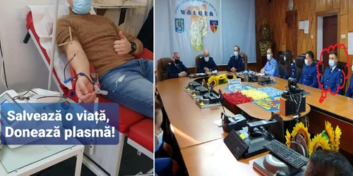 Plt maj Alexie Mihai - jandarmul din Vâlcea proaspăt avansat de 1 Decembrie care a donat plasmă pentru bolnavii de COVID Foto Adevărul