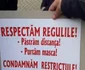 Lozinci la protestul anti - restricţii de la Râmnicu Vâlcea Foto Adevărul