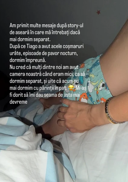 Mesajul publicat de Gabirela Prisăcariu / foto: Instagram