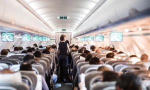 Interiorul unui avion -pasageri  FOTO Shutterstock 