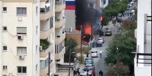 Incendiu la Centrul Rus de Stiinta si Cultura din Nicosia Captura Twitter jpg