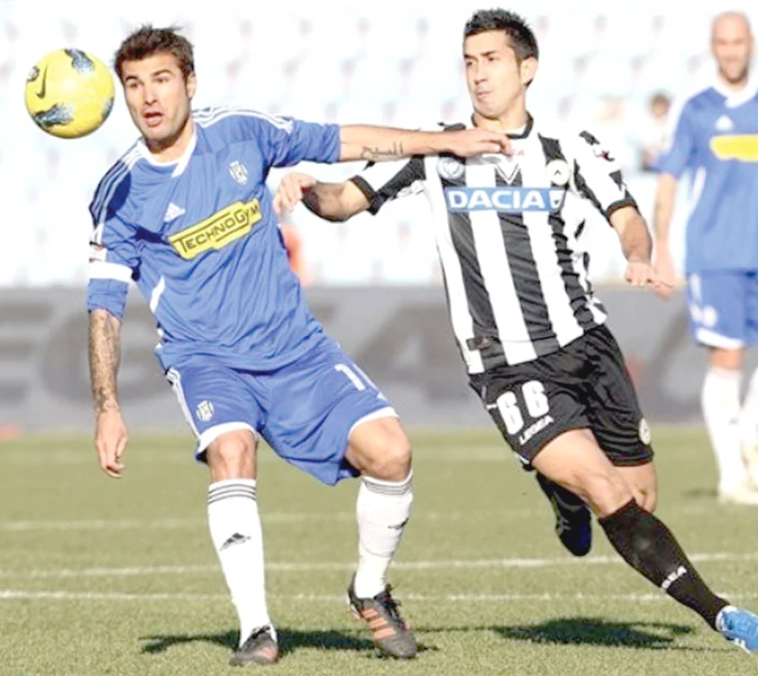 
    Adrian Mutu a jucat  tot meciul la Udine,  dar s-a zbătut degeaba  
