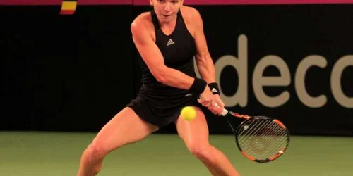 Simona Halep in Meciul din FedCup cu Muguruza FOTO Mediafax 