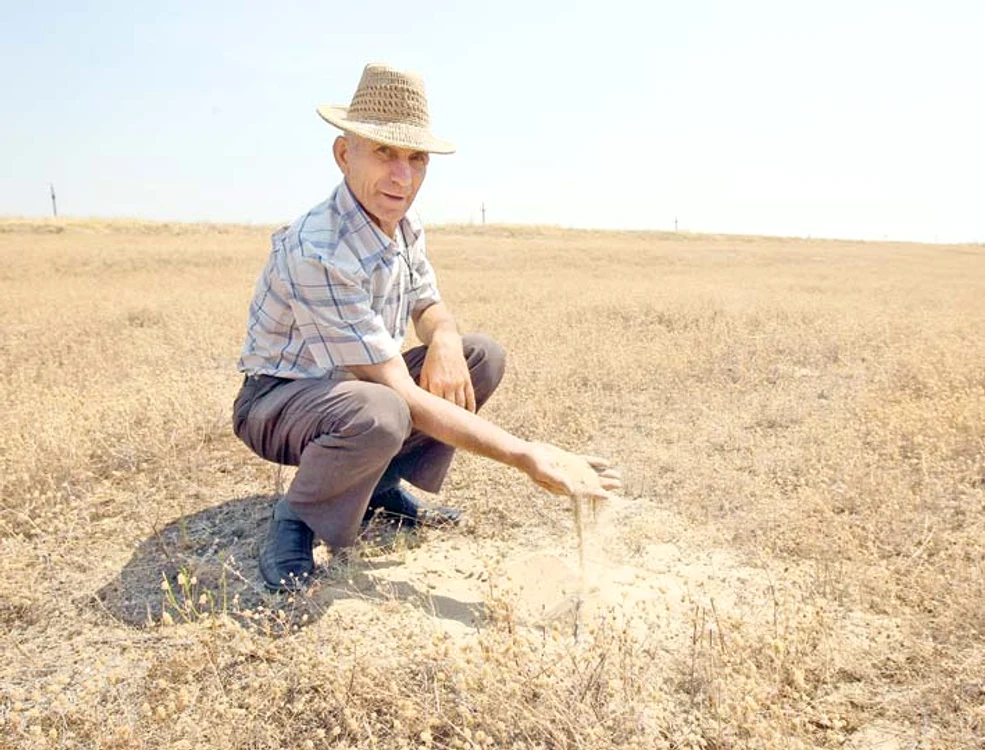 
    Agronomul Octavian Gărviș vede cum deșertul  înaintează de la an la anFoto: Dorin Constanda  