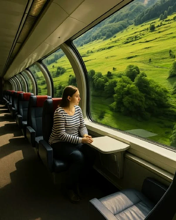 Cel mai lent tren din lume se află în Elveția și îți oferă peisaje de vis / FOTO: Atlas Geografic