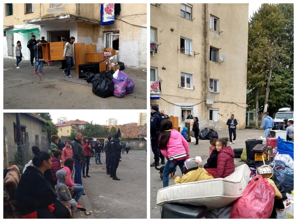 Imagini din timpul evacuării blocului din Alba Iulia. Foto: Adevărul