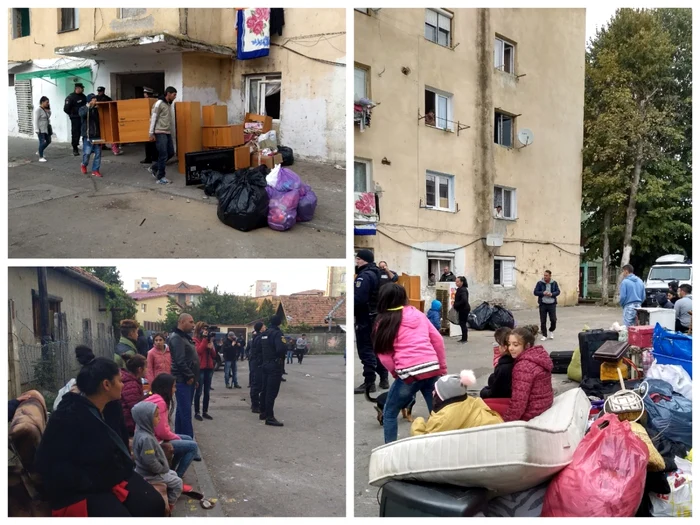 Imagini din timpul evacuării blocului din Alba Iulia. Foto: Adevărul