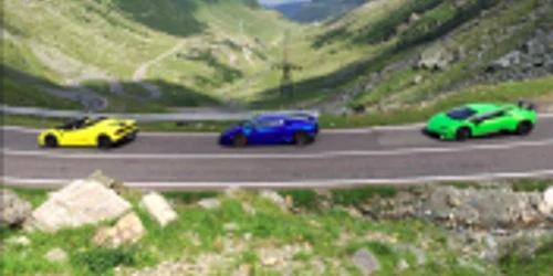 Automobile Lamborghini pe Transfăgărăşan - iulie 2017 Sursa Facebook Lamborghini Bucureşti