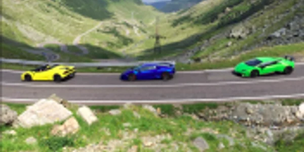 Automobile Lamborghini pe Transfăgărăşan - iulie 2017 Sursa Facebook Lamborghini Bucureşti 