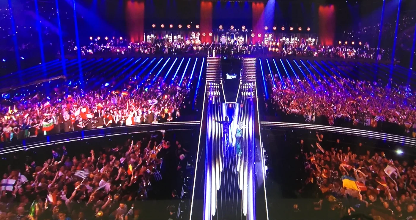 Sala Polivalentă din Viena e plină ochi la finală foto: captură TVR