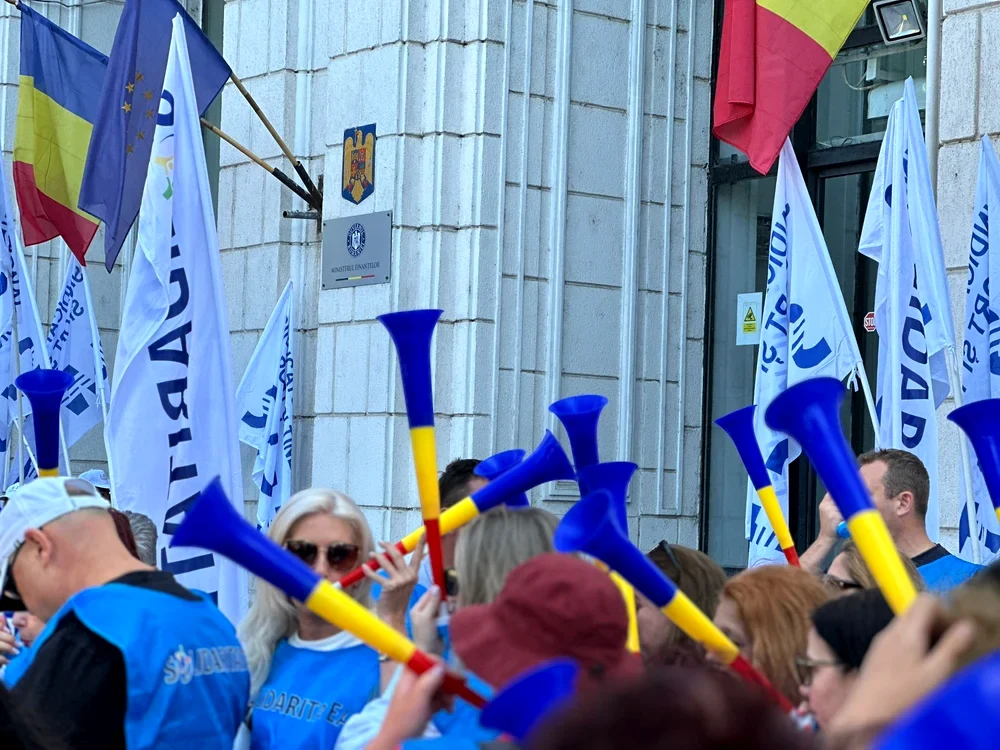 Sindicaliștii organizează un protest FOTO BNS