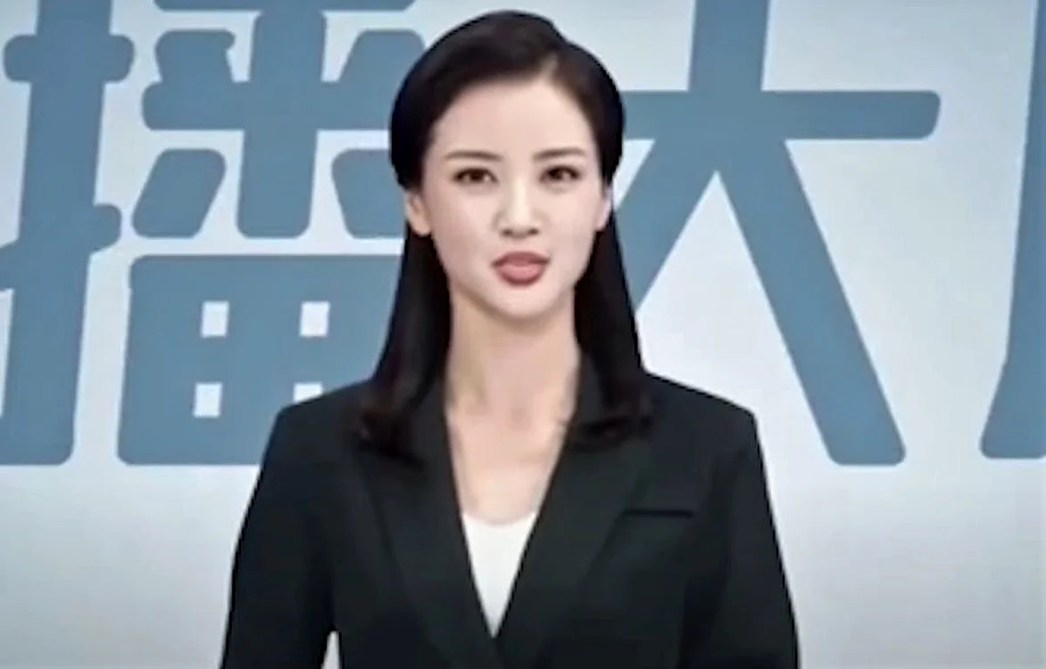 Ren Xiaorong, prezentatoare de știri bazată pe inteligență artificială (foto: captură video)