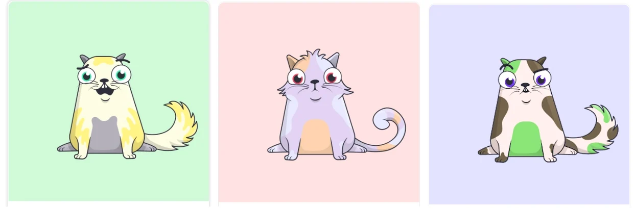 Conceptul de NFT a început să devină cunoscut în 2017, odată cu lansarea Cryptokitties 