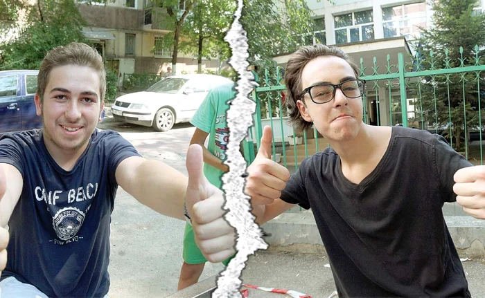 
    Cătălin (stânga) a luat nota  maximă, 10, la Matematică. Mario va intra  la liceu chiar dacă are media 3,65Fotografii: Sever Gheorghe  