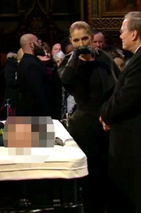 Celine Dion a izbucnit în lacrimi lângă sicriul soţului