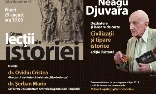 Seară dedicată lui Neagu Djuvara, la Librăria Humanitas jpeg