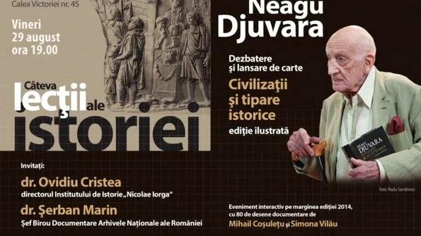 Seară dedicată lui Neagu Djuvara, la Librăria Humanitas jpeg