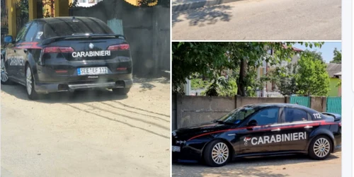 maşina cu însemenle carabinieri - foto grupul de facebook info trafic slatina