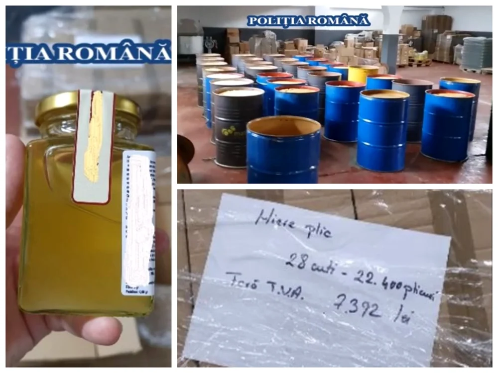 Poliţiştii au găsit 9 tone de miere în timpul percheziţiei