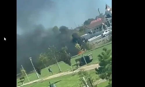 masina politie in flacari captura video Europol jpg