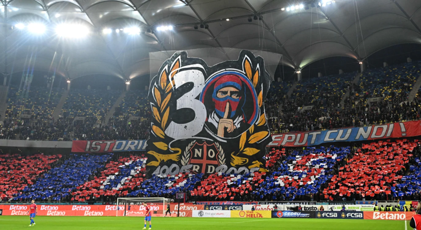 Coregrafia fanilor FCSB la meciul cu Rapid, 21 decembrie 2025