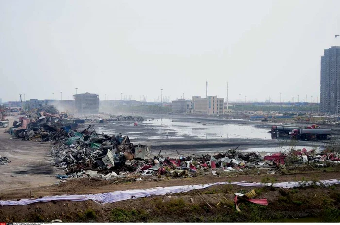 Locul exploziilor de la Tianjin FOTO SIPA