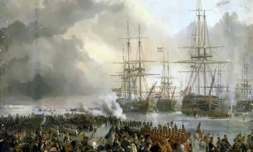 The French cavalry take the battle fleet caught in the ice in the waters of Texel, 21 January 1795 (by Charles Louis Mozin) jpg