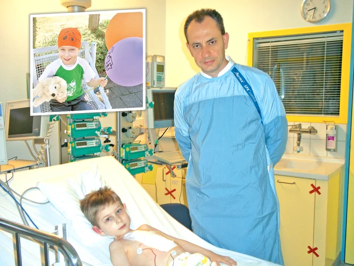 Băiatul este fericit că a plecat din spital