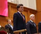 Şedinţa solemnă comună a Camerei Deputaţilor şi Senatului consacrată depunerii jurământului de către preşedintele ales al României, Nicuşor Dan, la Palatul Parlamentului din București. FOTO Inquam Photos / George Călin